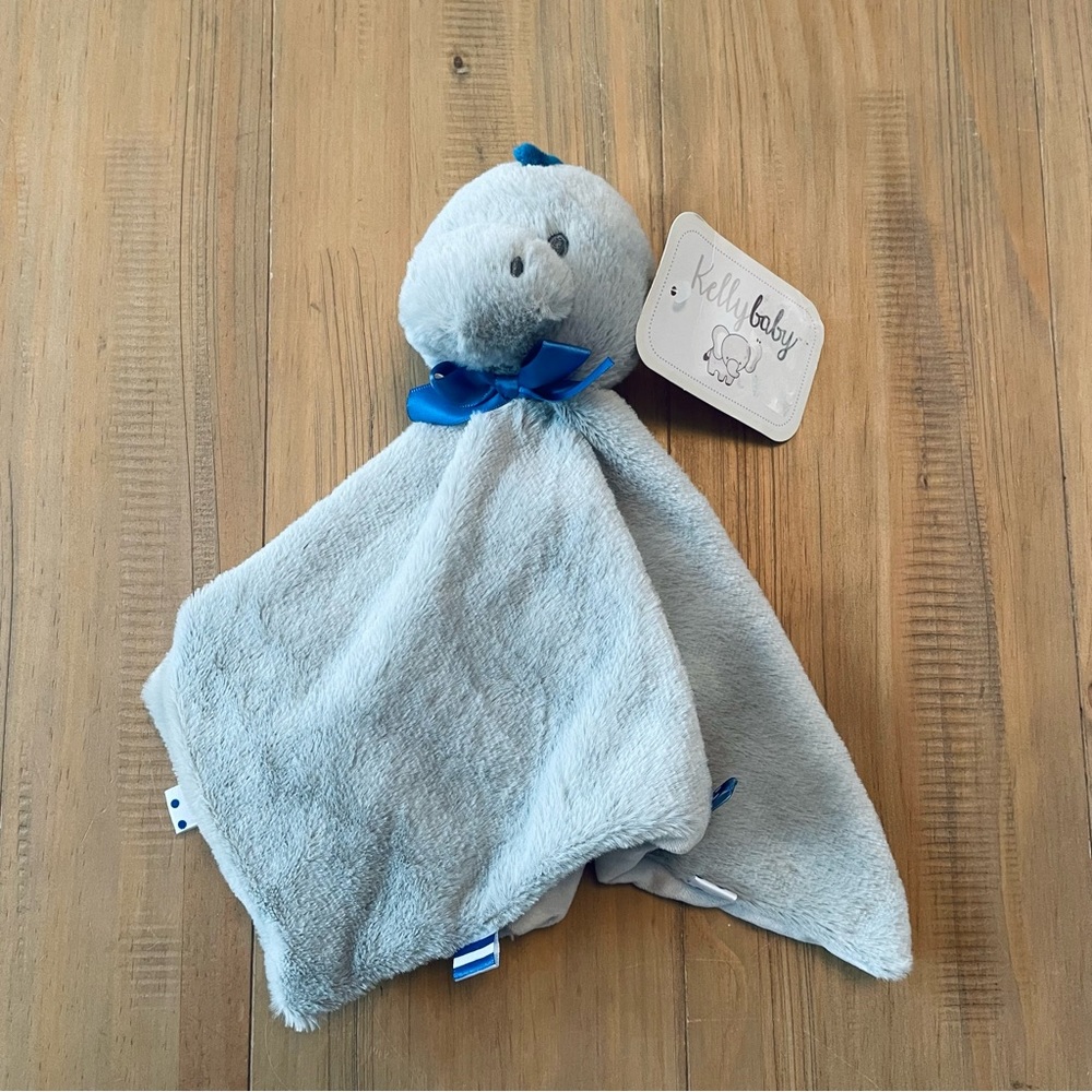 Kelly Baby Lovey Rattle Dinosaur Gray Blue Sensory New Soft Infant Toy